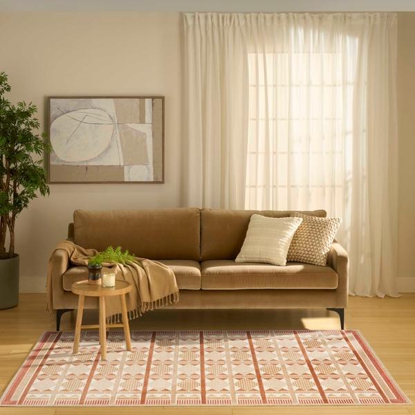 Nourison Nordic Rust Indoor Only Geometric Rug NRC06