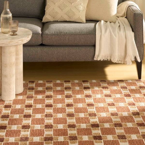 Nourison Nordic Rust Indoor Only Geometric Rug NRC14