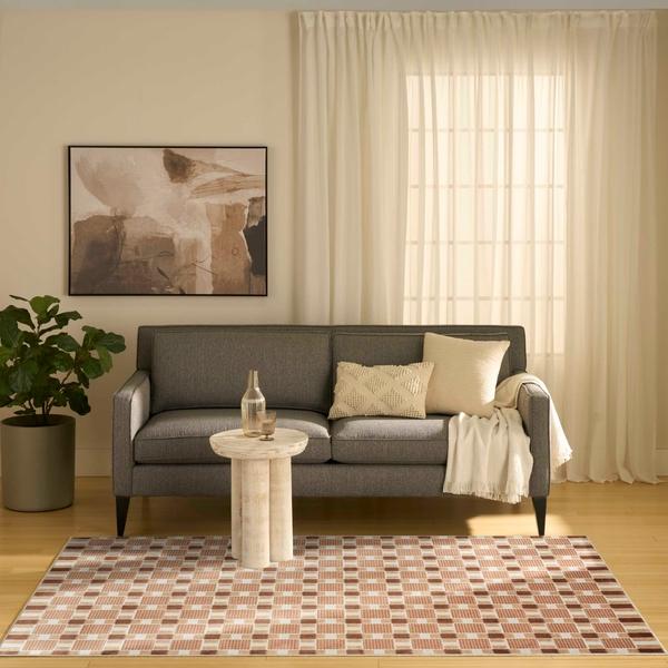 Nourison Nordic Rust Indoor Only Geometric Rug NRC14