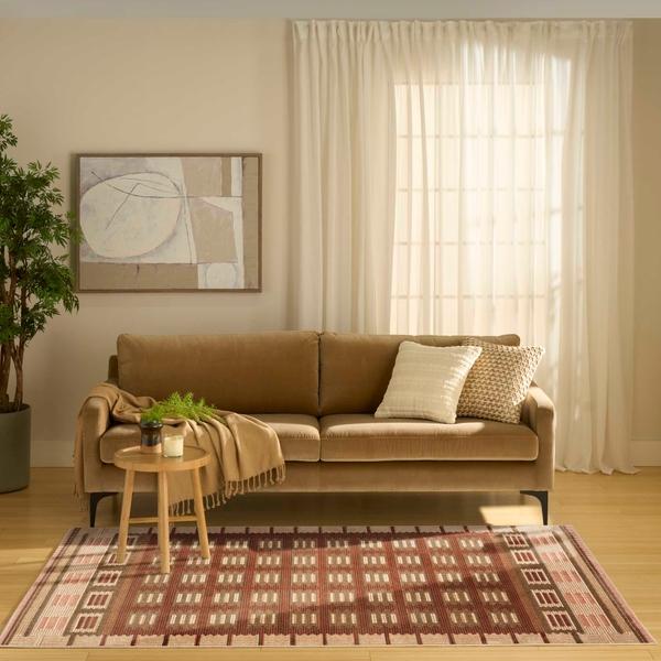 Nourison Nordic Rust Indoor Only Geometric Rug NRC16