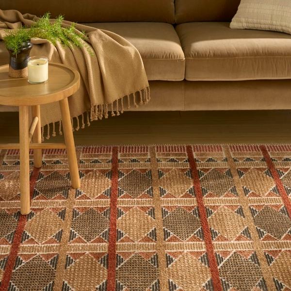Nourison Nordic Rust Multicolor Indoor Only Geometric Rug NRC06