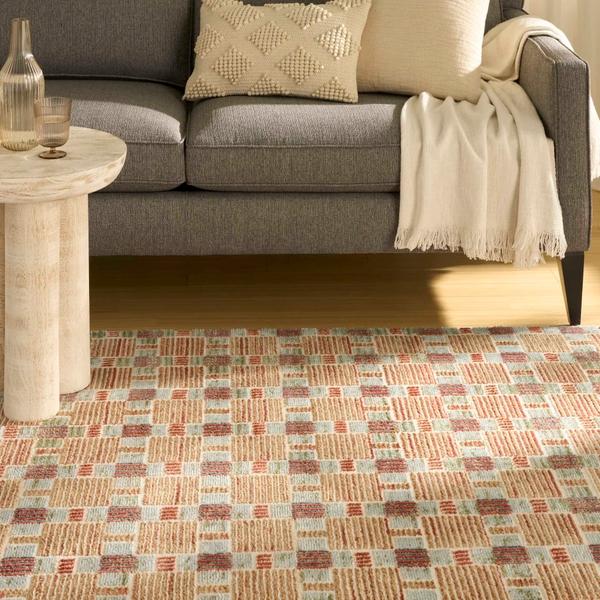 Nourison Nordic Rust Multicolor Indoor Only Geometric Rug NRC14