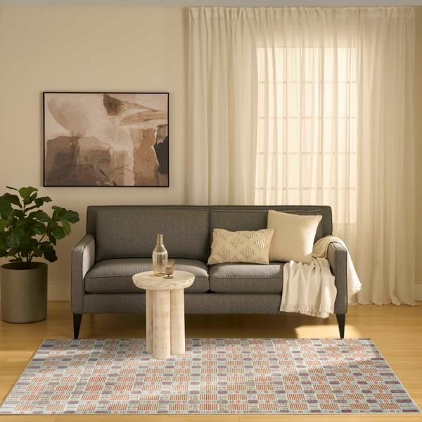 Nourison Nordic Rust Multicolor Indoor Only Geometric Rug NRC14