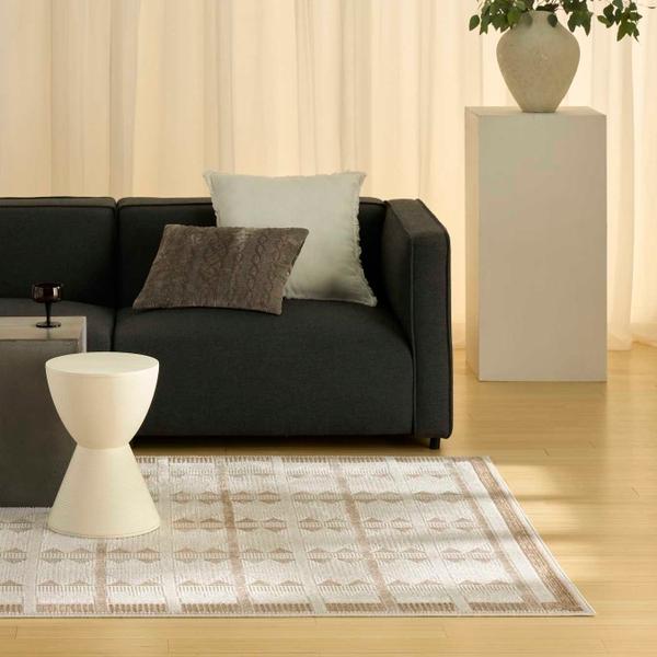 Nourison Nordic Taupe Indoor Only Geometric Rug NRC06