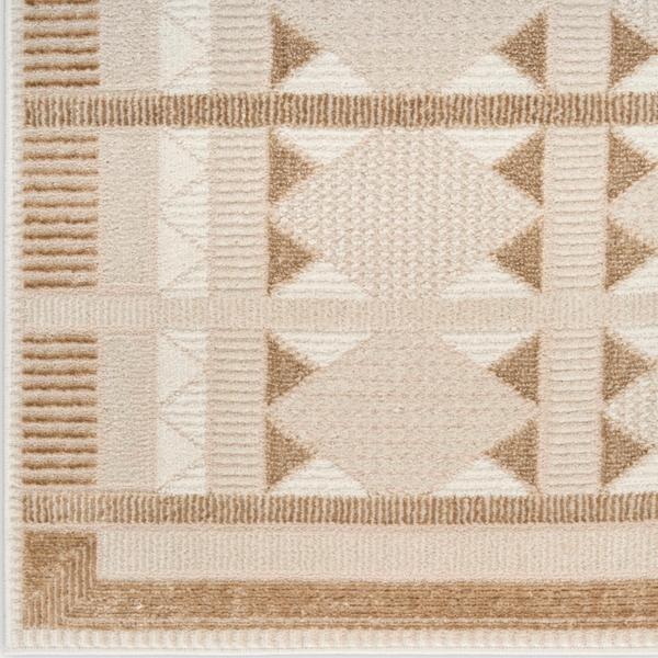 nourison Nordic Taupe Indoor only Geometric Rug NRC06