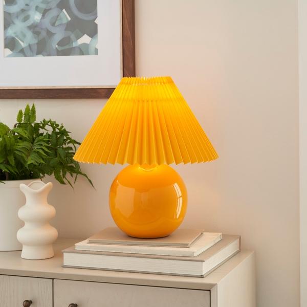 Nourison 13" WDL07 Orange Ceramic Accent Lamp