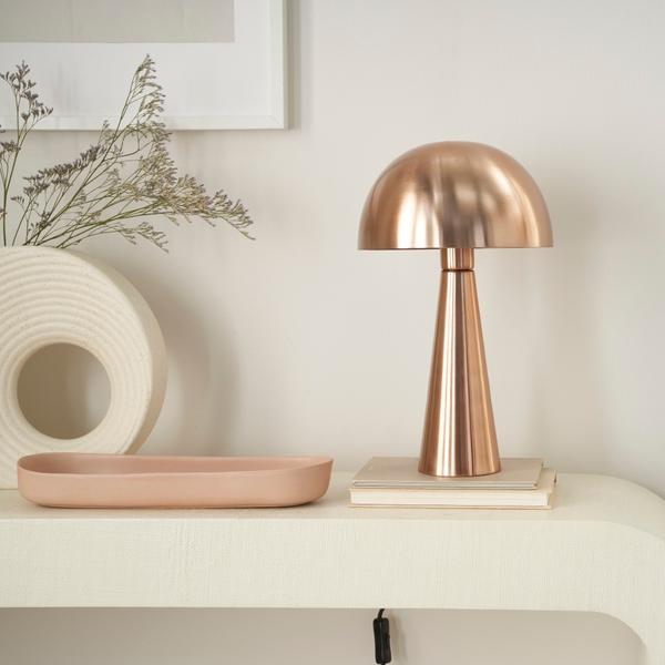 Nourison 16" EPT01 Rose Gold Metal Accent Lamp