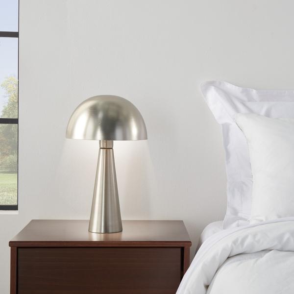 Nourison 16" EPT01 Silver Metal Accent Lamp