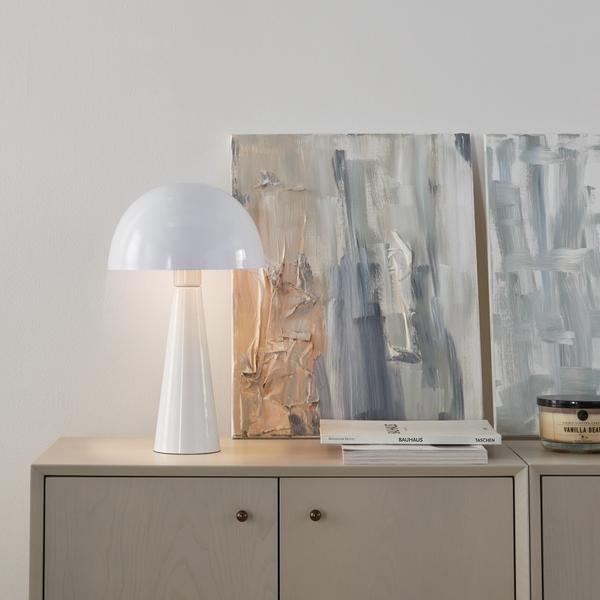 Nourison 16" EPT01 White Metal Accent Lamp