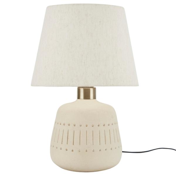 Nourison 16" IET01 Cream Ceramic Accent Lamp