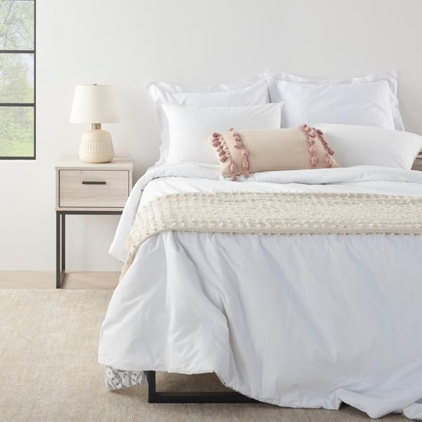 Nourison 16" IET01 Cream Ceramic Accent Lamp