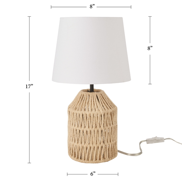 Nourison 17" SRT07 Tan Jute Accent Lamp