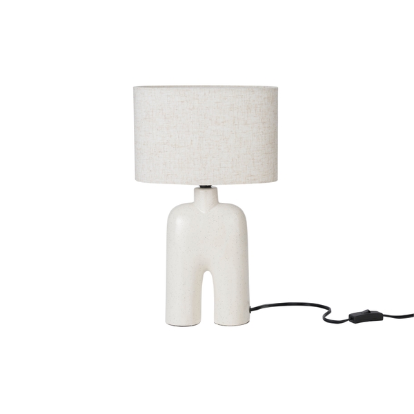 Nourison 17" WDL04 White Ceramic Table Lamp