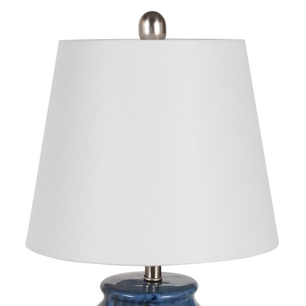 Nourison 18" BIT15 Blue Ceramic Accent Lamp