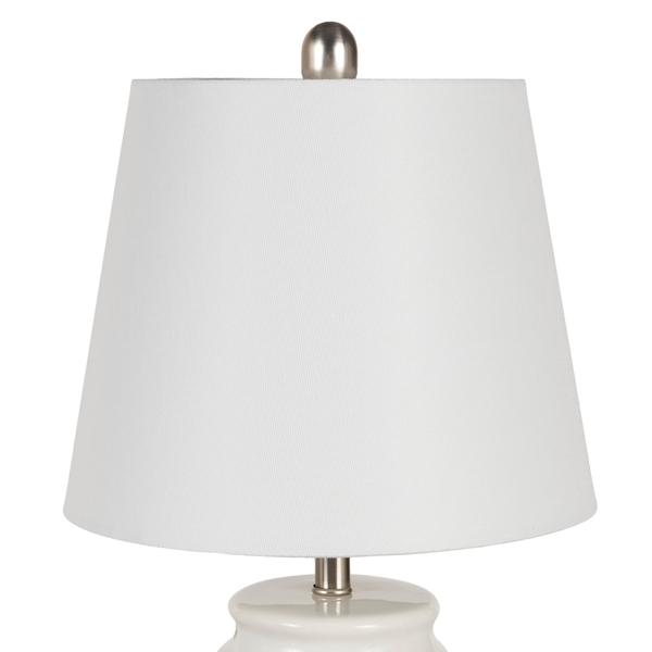 Nourison 18" BIT15 White Ceramic Accent Lamp