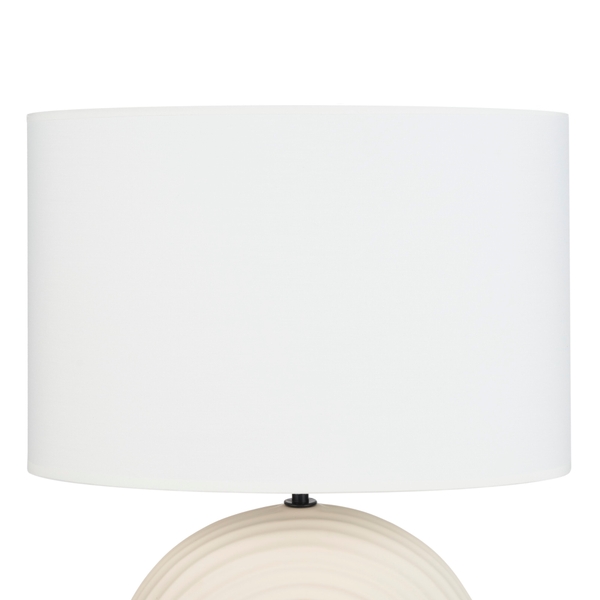 Nourison 21" WDL02 Cream Ceramic Table Lamp