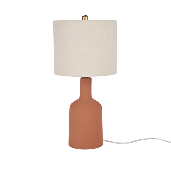 nourison 22" BIT13 Terracotta Ceramic Table Lamp