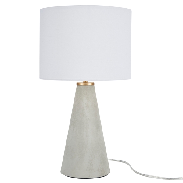 Nourison 22" IET02 Grey Concrete Table Lamp