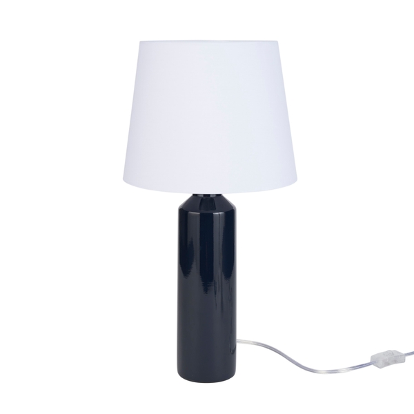 Nourison 22" WDL03 Blue Ceramic Table Lamp