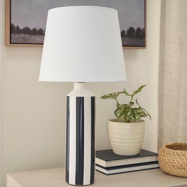 Nourison 22" WDL03 Blue/White Ceramic Table Lamp