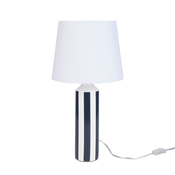 Nourison 22" WDL03 Blue/White Ceramic Table Lamp