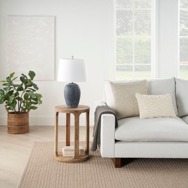 Nourison 23" BIT05 Black Ceramic Table Lamp