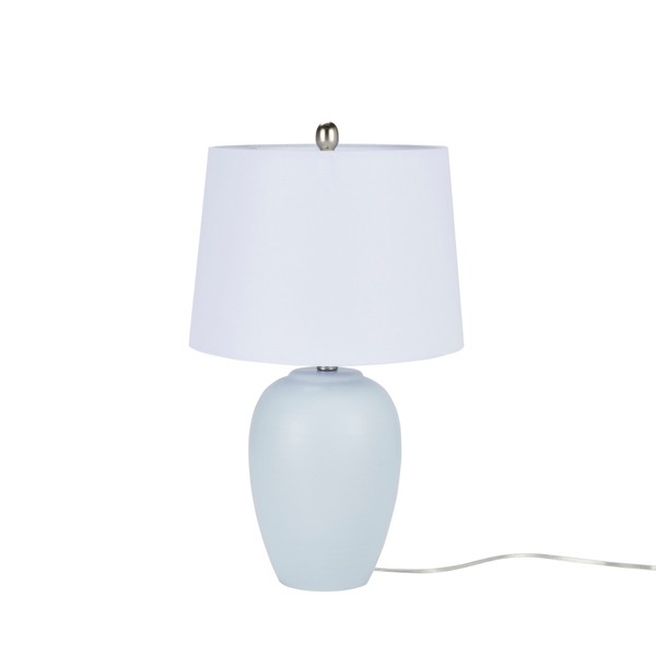 nourison 23" BIT05 Blue Ceramic Table Lamp