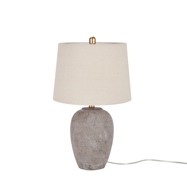 nourison 23" BIT05 Brown Ceramic Table Lamp