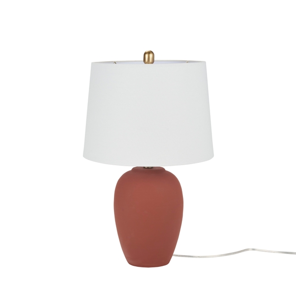 nourison 23" BIT05 Terracotta Ceramic Table Lamp