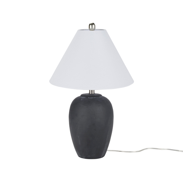 nourison 23" BIT12 Black Ceramic Table Lamp
