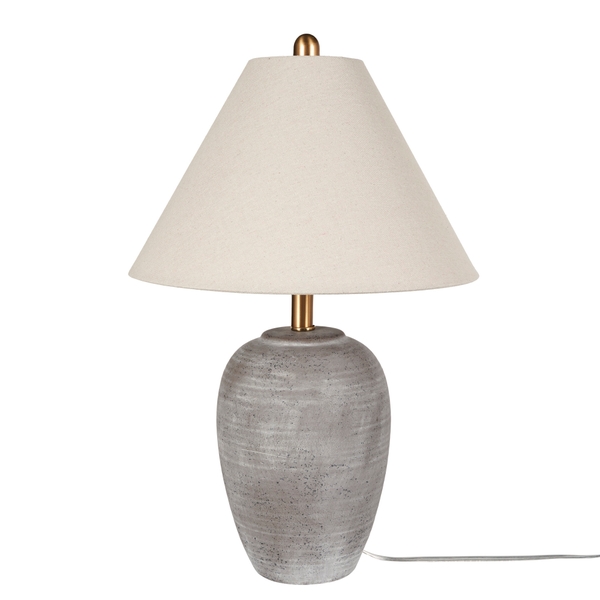 Nourison 23" BIT12 Brown Ceramic Table Lamp