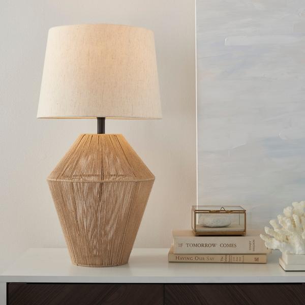 Nourison 23" SRT03 Tan Jute Table Lamp