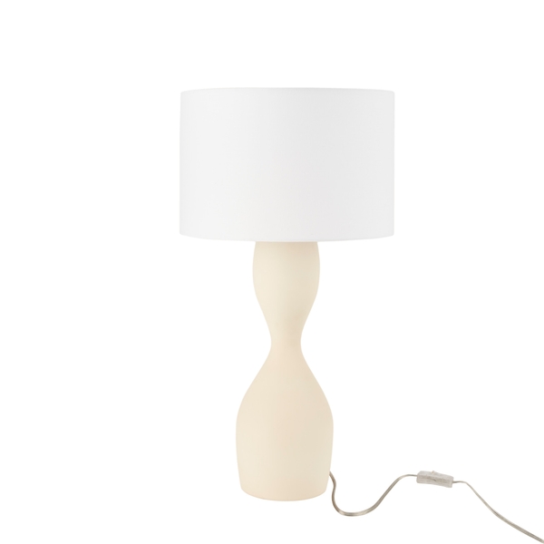 nourison 23" SRT04 Ivory Metal Table Lamp