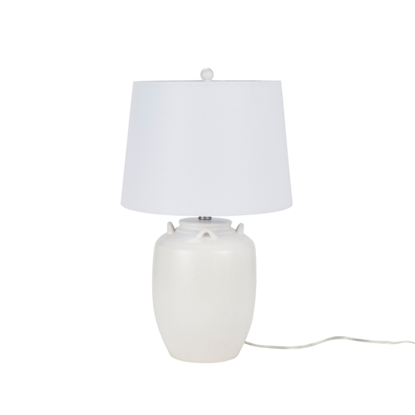nourison 24" BIT10 White Ceramic Table Lamp