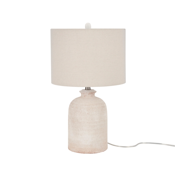 nourison 24" BIT11 White Ceramic Table Lamp