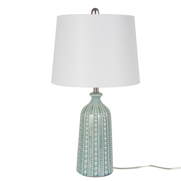 Nourison 24" BIT14 Green Ceramic Table Lamp