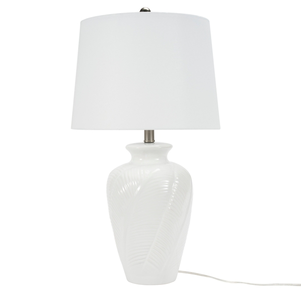 Nourison 26" BIT07 White Ceramic Table Lamp