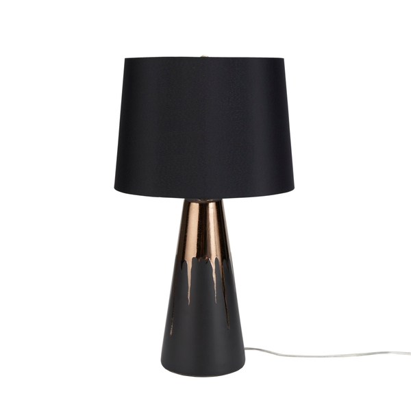 Nourison 27" BIT18 Black Ceramic Table Lamp