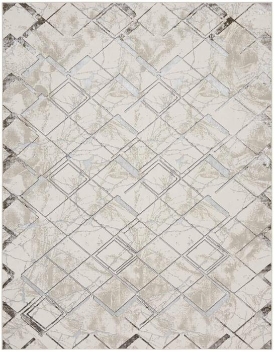 Nourison Abstract Geometric Grey Rug GLZ02 Home