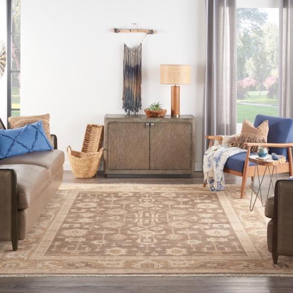 Nourison Aldora Traditional Brown Rug ALD06 Home