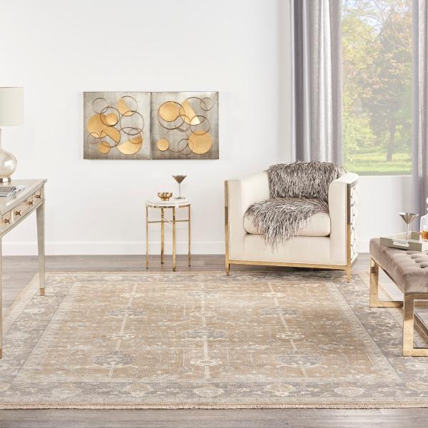 Nourison Aldora Vintage Faded Brown Rug ALD03 Home