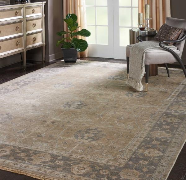 Nourison Aldora Vintage Faded Brown Rug ALD03 Home