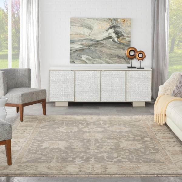 Nourison Aldora Vintage Faded Grey Rug ALD08 Home