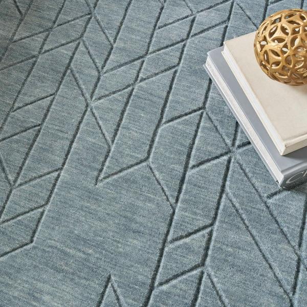 Nourison Alessia Handmade Wool Blue Rug ALE01 Home