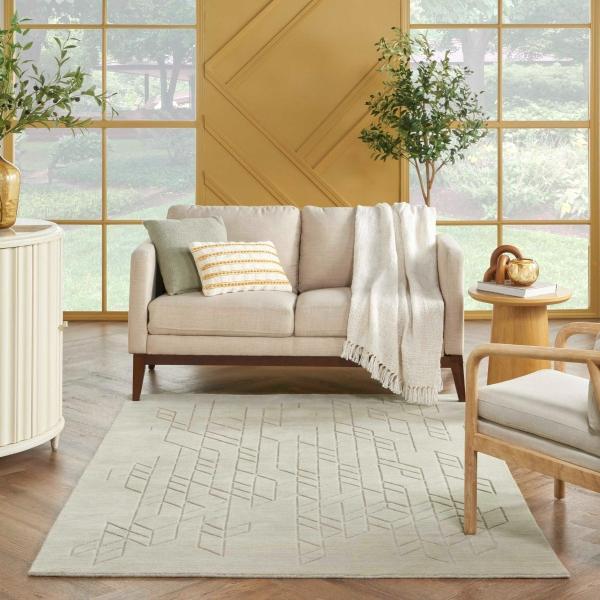 Nourison Alessia Handmade Wool Sage Rug ALE01 Home