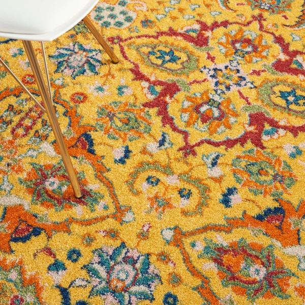 Nourison Allur Boho Floral Yellow Rug ALR03 Home