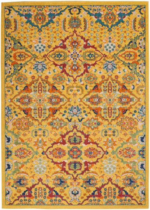 Nourison Allur Boho Floral Yellow Rug ALR03 Home