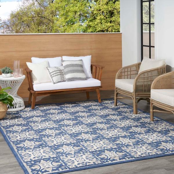 Nourison Aloha Blue Outdoor Rug ALH34 Home