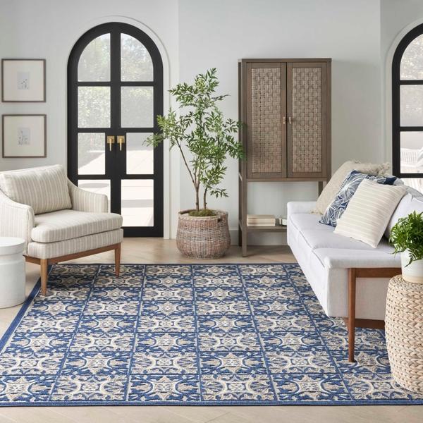 Nourison Aloha Blue Outdoor Rug ALH34 Home