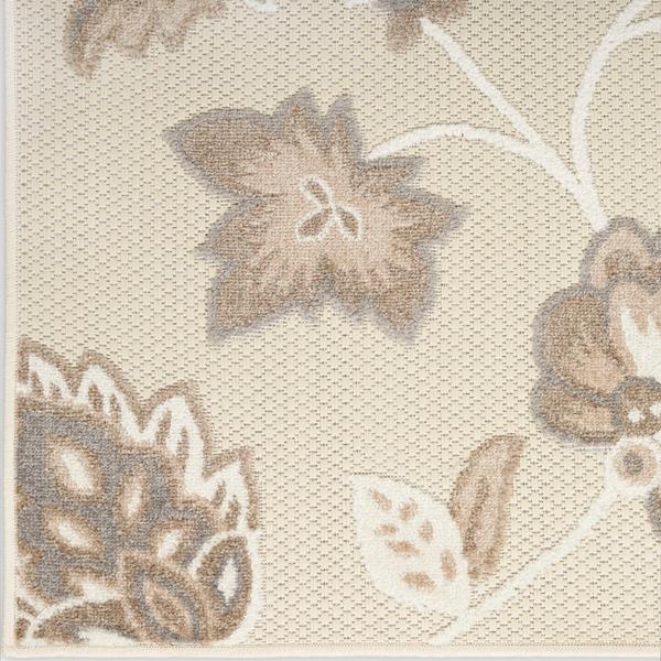 nourison Aloha Floral Beige Outdoor Rug ALH31 Home